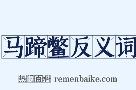 马蹄鳖反义词是什么意思的图片